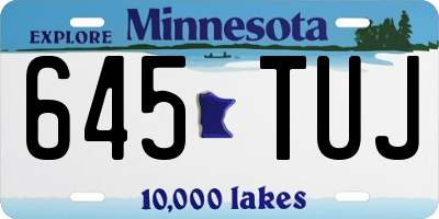 MN license plate 645TUJ