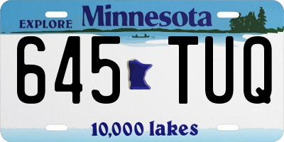 MN license plate 645TUQ