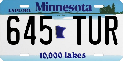 MN license plate 645TUR