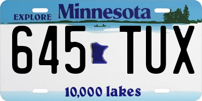 MN license plate 645TUX