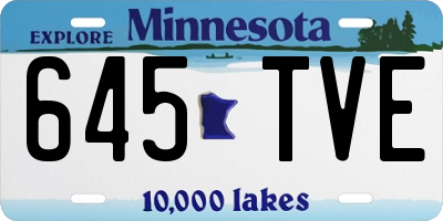 MN license plate 645TVE