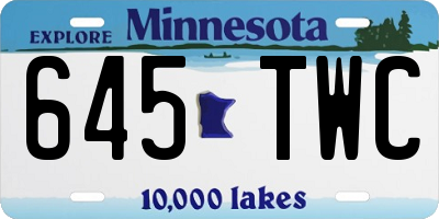 MN license plate 645TWC