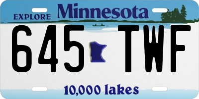 MN license plate 645TWF