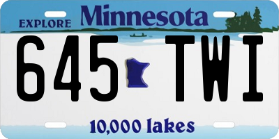 MN license plate 645TWI