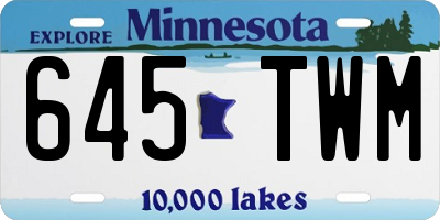 MN license plate 645TWM