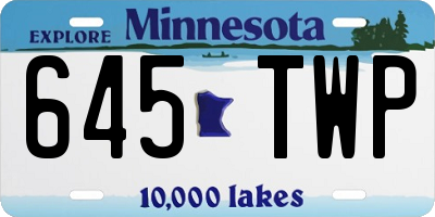 MN license plate 645TWP