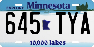 MN license plate 645TYA