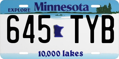 MN license plate 645TYB