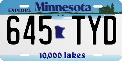 MN license plate 645TYD