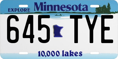 MN license plate 645TYE