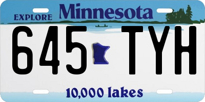 MN license plate 645TYH