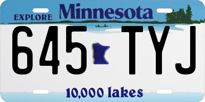 MN license plate 645TYJ