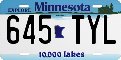 MN license plate 645TYL