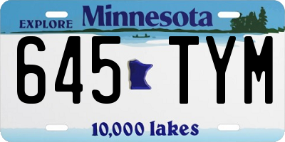 MN license plate 645TYM