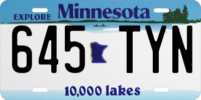 MN license plate 645TYN