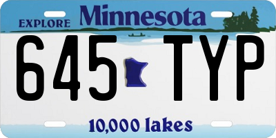 MN license plate 645TYP