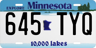 MN license plate 645TYQ