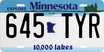 MN license plate 645TYR