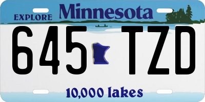 MN license plate 645TZD