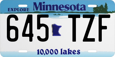 MN license plate 645TZF