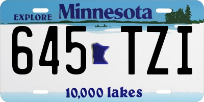 MN license plate 645TZI