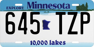 MN license plate 645TZP