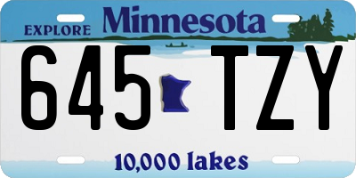 MN license plate 645TZY
