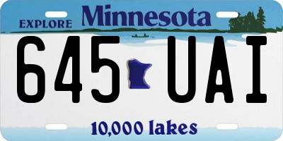 MN license plate 645UAI
