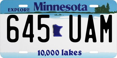 MN license plate 645UAM