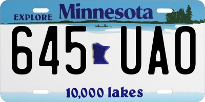 MN license plate 645UAO