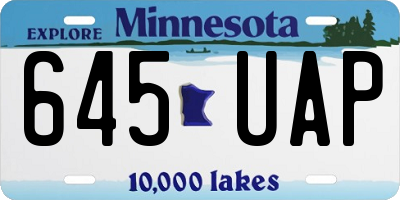 MN license plate 645UAP