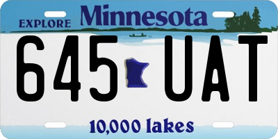 MN license plate 645UAT