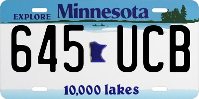 MN license plate 645UCB