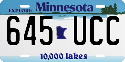 MN license plate 645UCC