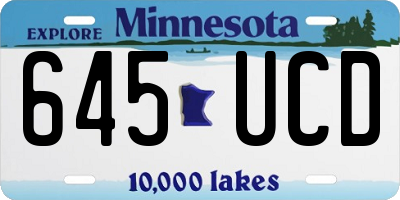 MN license plate 645UCD