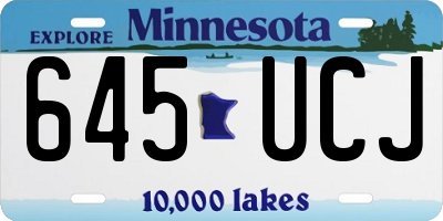 MN license plate 645UCJ