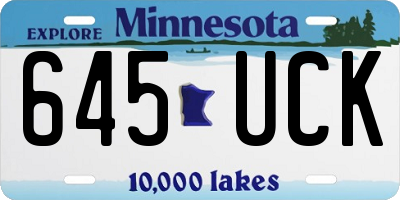 MN license plate 645UCK