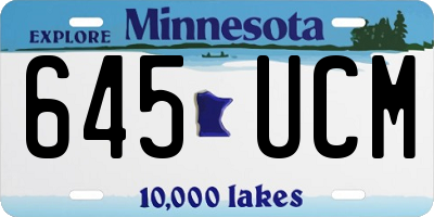 MN license plate 645UCM