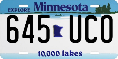 MN license plate 645UCO