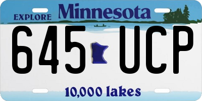 MN license plate 645UCP