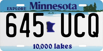 MN license plate 645UCQ