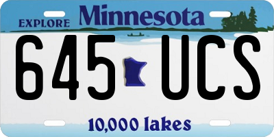 MN license plate 645UCS