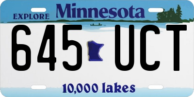 MN license plate 645UCT