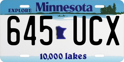 MN license plate 645UCX