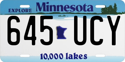 MN license plate 645UCY