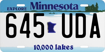 MN license plate 645UDA