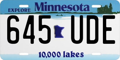 MN license plate 645UDE