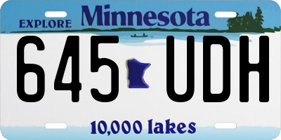MN license plate 645UDH