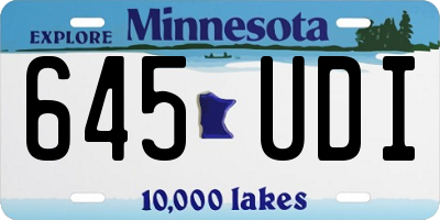 MN license plate 645UDI