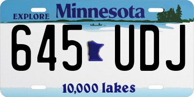 MN license plate 645UDJ